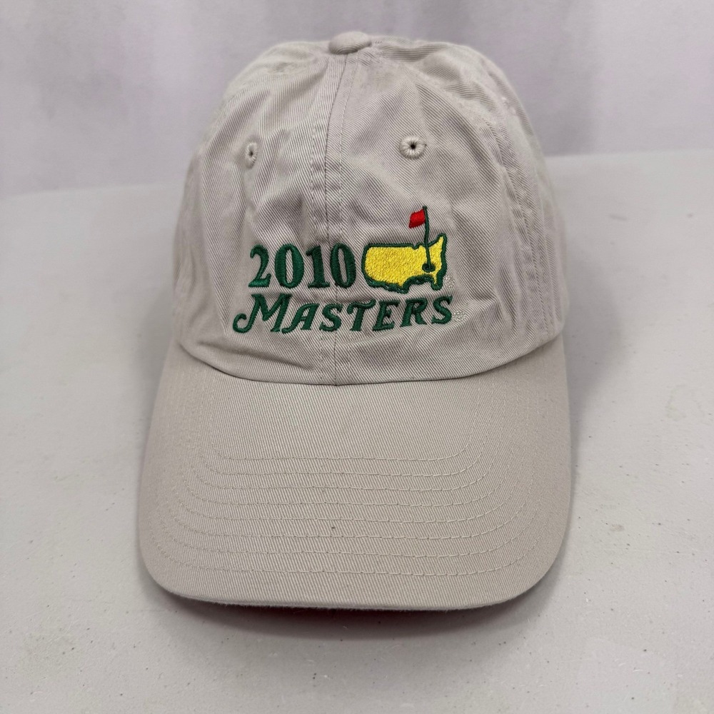 2010 Masters Golf‎ Cap American Needle Beige Cotton Baseball Hat Men Adjustable